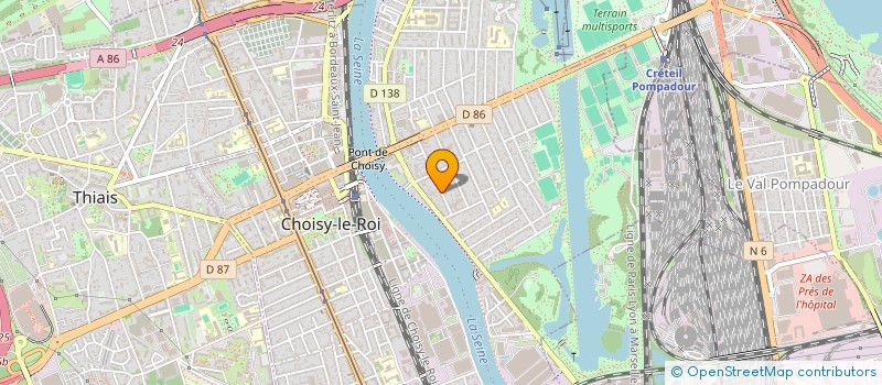 localisation de l'entreprise EVOLUTION SPORT à CHOISY-LE-ROI