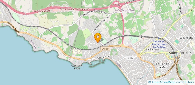 localisation de l'entreprise EVOLUTION SPORT ASSOCIATION à SAINT-CYR-SUR-MER