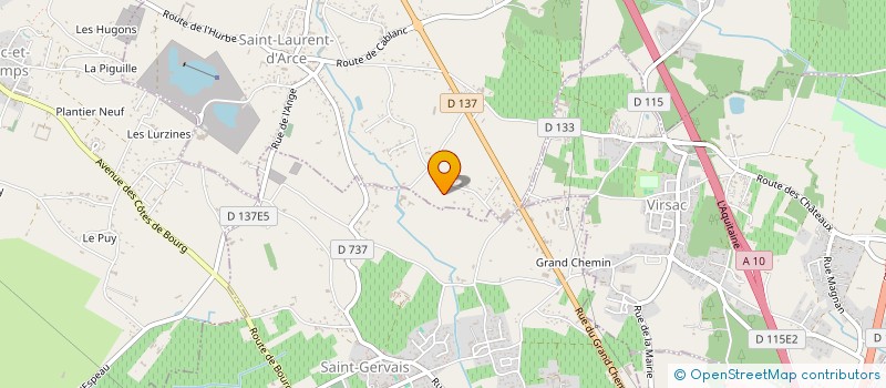 localisation de l'entreprise EVOLUX  SAINT-LAURENT-D'ARCE