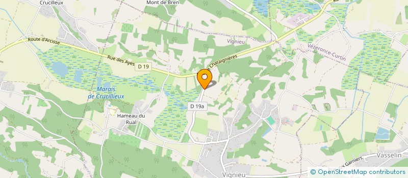 localisation de l'entreprise EVOLVIUM  VIGNIEU