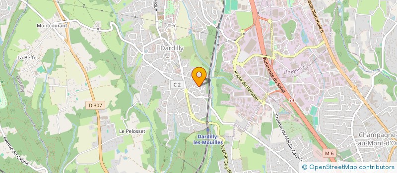 localisation de l'entreprise EVOLY LES BRUYERES  DARDILLY