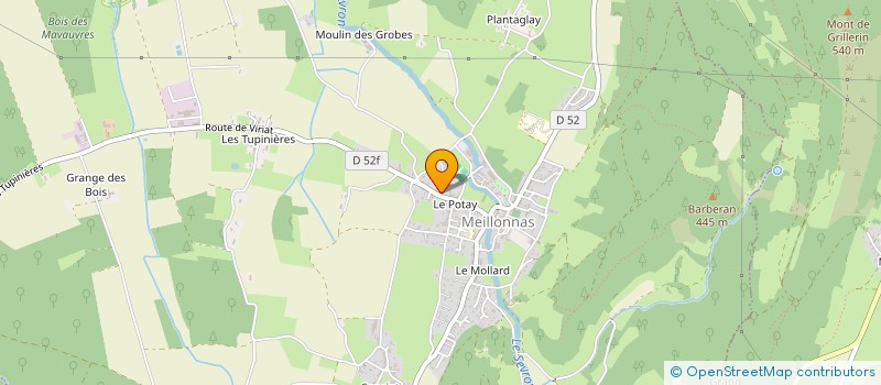 localisation de l'entreprise EVOLYS à MEILLONNAS