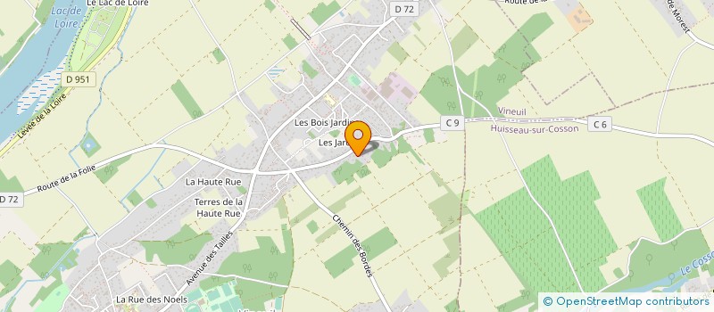 localisation de l'entreprise EVOLYSS  VINEUIL