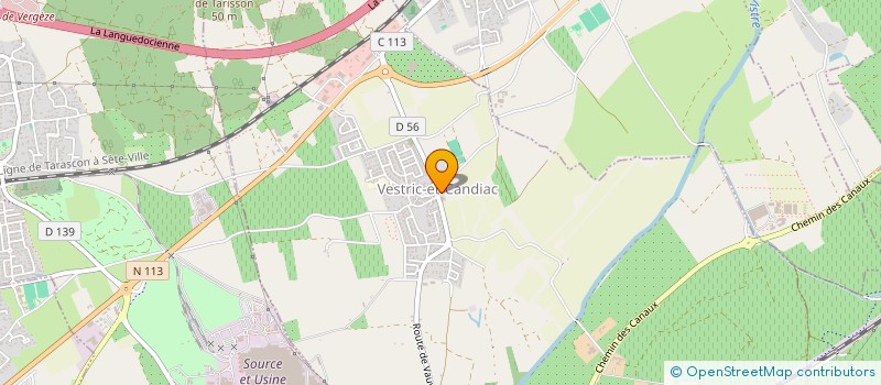 localisation de l'entreprise EVONA à VESTRIC-ET-CANDIAC