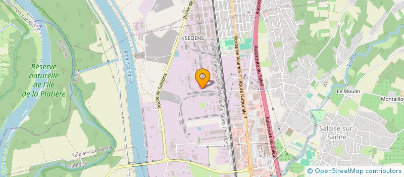 localisation de l'entreprise EVONIK AEROSIL FRANCE à SALAISE-SUR-SANNE