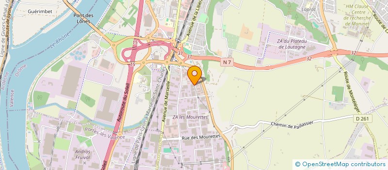 localisation de l'entreprise EVOPARTS à VALENCE