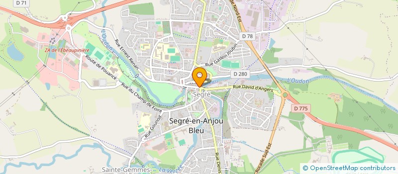 localisation de l'entreprise EVOPTIQUE à SEGRE-EN-ANJOU BLEU