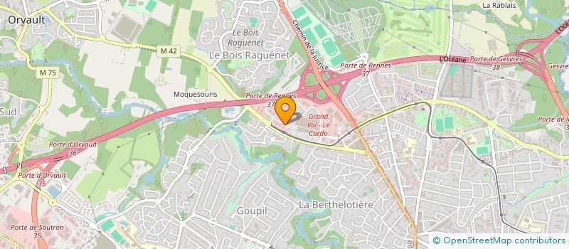 localisation de l'entreprise EVOQUE à ORVAULT