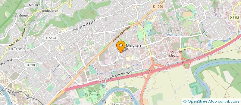 localisation de l'entreprise EVORYS à MEYLAN