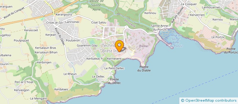 localisation de l'entreprise EVOSENS à PLOUZANE