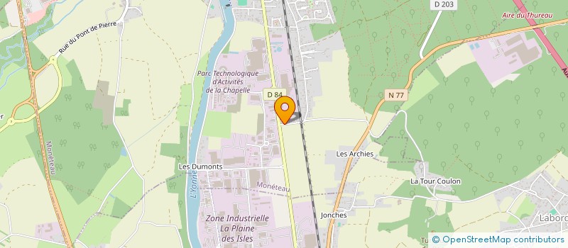 localisation de l'entreprise EVOSOLAR à MONETEAU