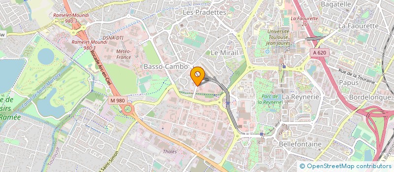 localisation de l'entreprise EVOSYS à TOULOUSE