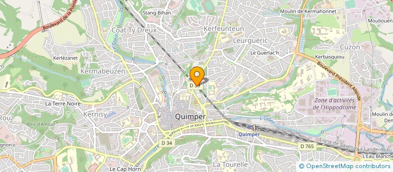 localisation de l'entreprise EVOTIME à QUIMPER