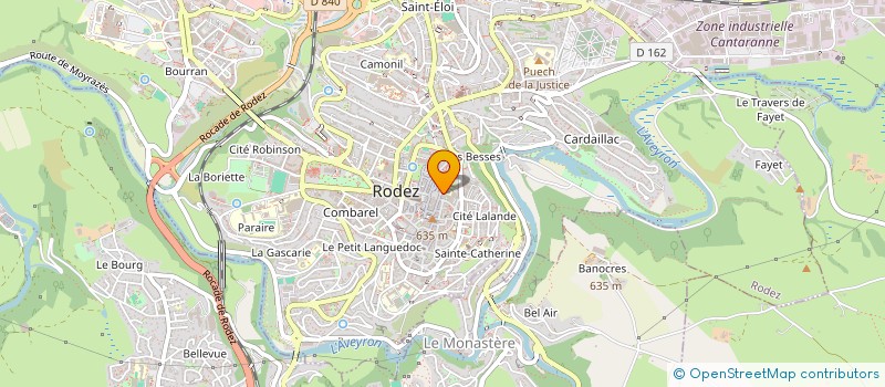 localisation de l'entreprise EVOYA à RODEZ