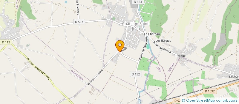 localisation de l'entreprise EVP'  CHATILLON-SAINT-JEAN