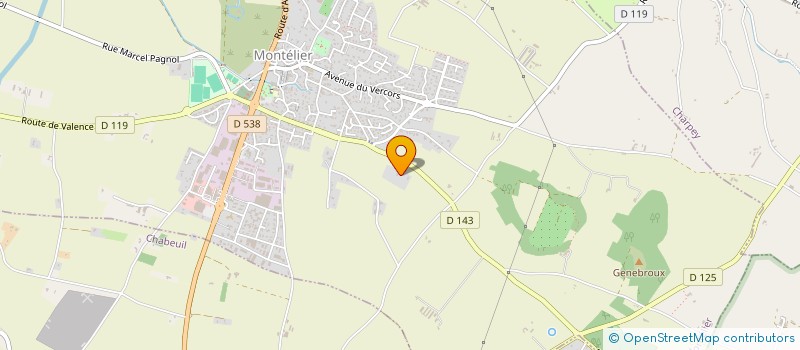 localisation de l'entreprise EVP  MONTELIER