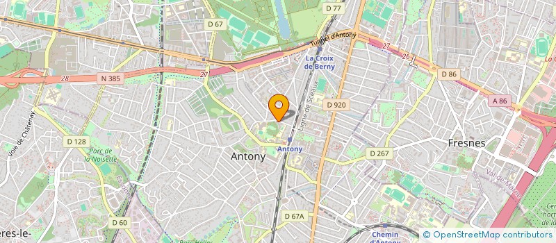 localisation de l'entreprise EVP à ANTONY