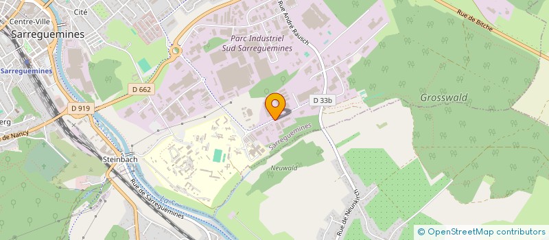 localisation de l'entreprise EVP FRANCE ETUDES VALORISATION PRODUCTION à SARREGUEMINES