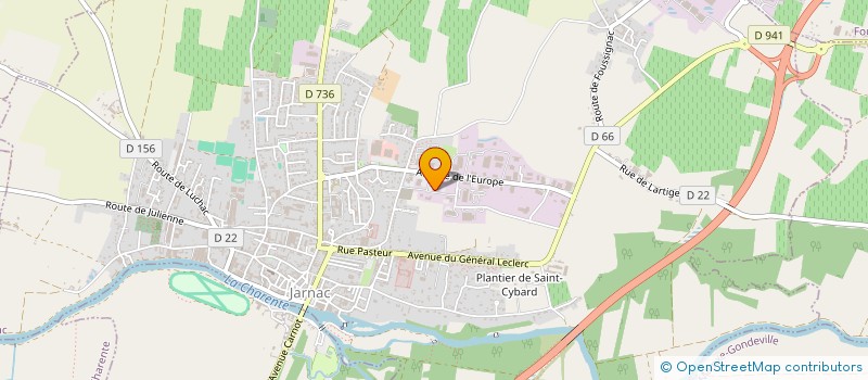 localisation de l'entreprise EVPJ SERVICES à JARNAC