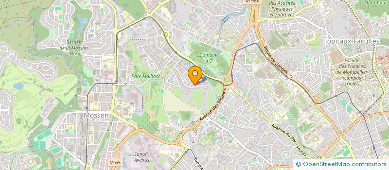 localisation de l'entreprise EVRA à MONTPELLIER