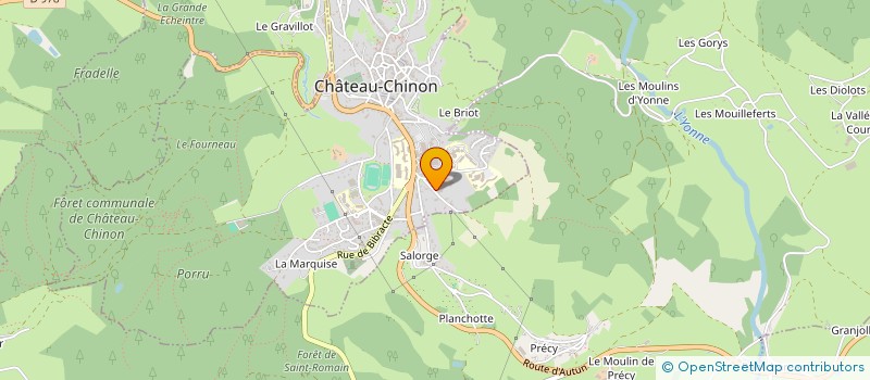 localisation de l'entreprise EVRARD &FILS à CHATEAU-CHINON VILLE
