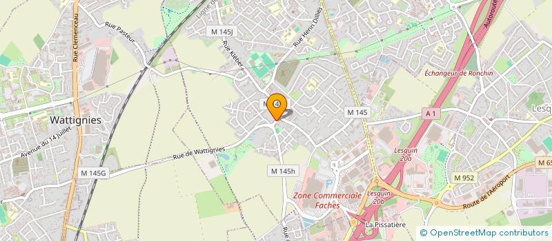 localisation de l'entreprise EVRARD LECOCQ  FACHES-THUMESNIL