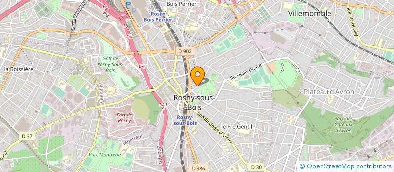 localisation de l'entreprise EVRARD ROGER à ROSNY-SOUS-BOIS