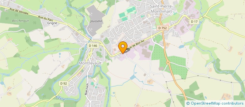 localisation de l'entreprise EVRE PAYSAGE SERVICES à MONTREVAULT-SUR-EVRE