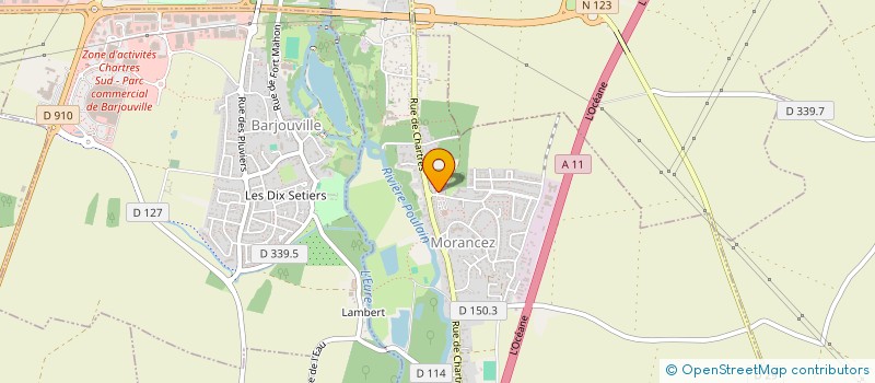 localisation de l'entreprise EVREN PLOMBERIE CHAUFFAGE à MORANCEZ