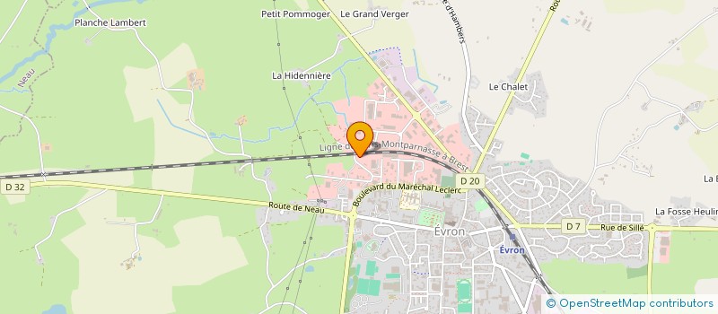 localisation de l'entreprise EVRON POIDS LOURDS  EVRON