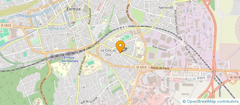 localisation de l'entreprise EVROSTEL à EVREUX