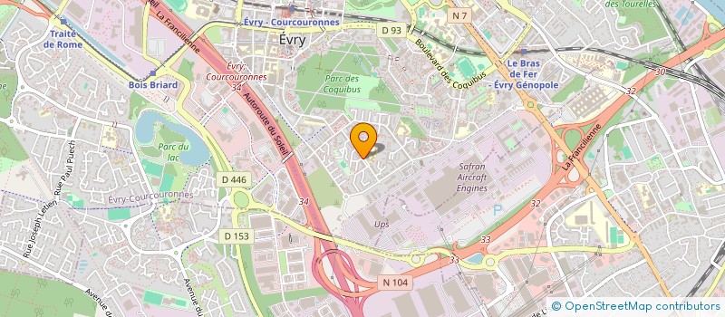 localisation de l'entreprise EVRY 26 ORGE  EVRY-COURCOURONNES