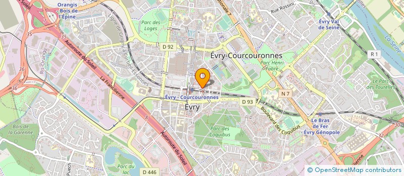 localisation de l'entreprise EVRY BODY à EVRY-COURCOURONNES
