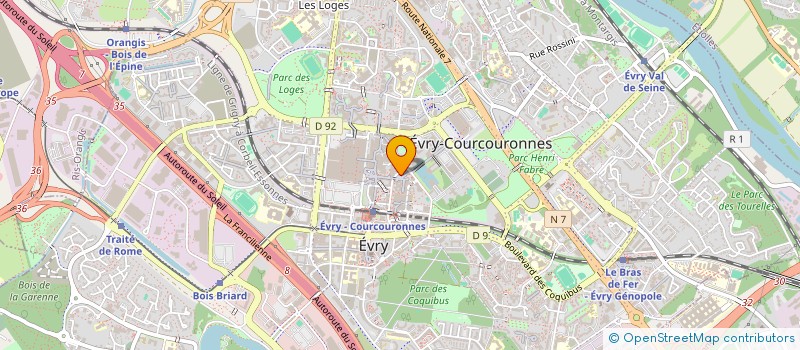 localisation de l'entreprise EVRY MICRO INFORMATIQUE  EVRY-COURCOURONNES