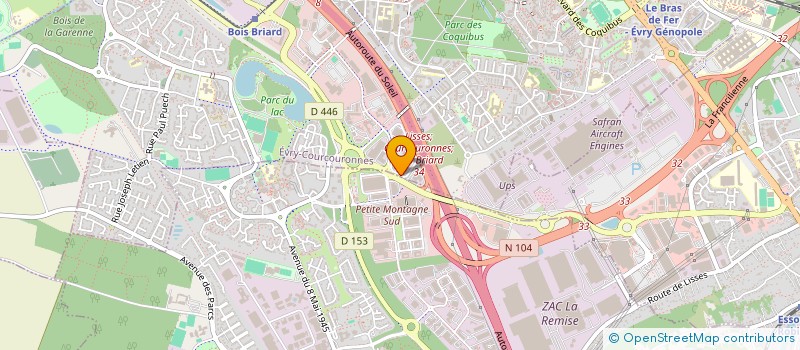 localisation de l'entreprise EVRY ORGANISATION ROBOTICS STUDENTS (EVOROBS)  EVRY-COURCOURONNES