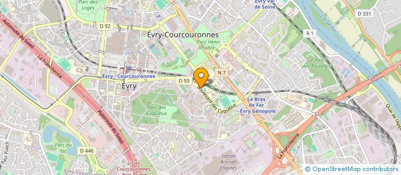 localisation de l'entreprise EVRY TRAITEUR RESTAURATION à EVRY-COURCOURONNES