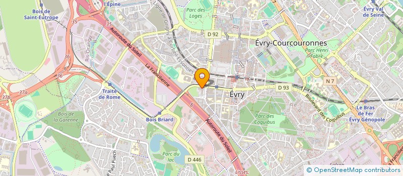 localisation de l'entreprise EVRYDAY à EVRY-COURCOURONNES