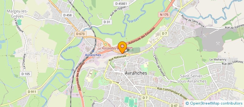localisation de l'entreprise EVT à AVRANCHES