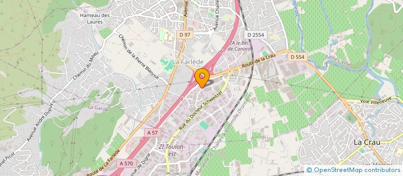 localisation de l'entreprise EVTP à LA FARLEDE