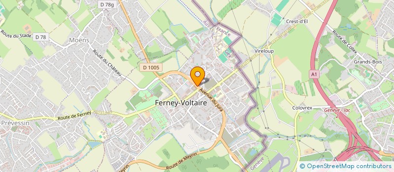 localisation de l'entreprise EVY à FERNEY-VOLTAIRE