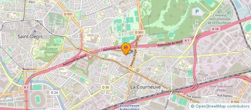 localisation de l'entreprise EVY ET EVA à LA COURNEUVE