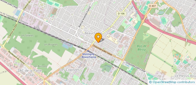 localisation de l'entreprise EW  BEAUCHAMP