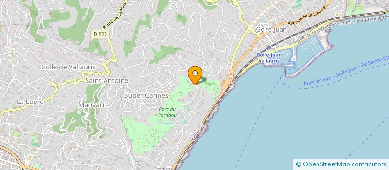 localisation de l'entreprise EWD à VALLAURIS