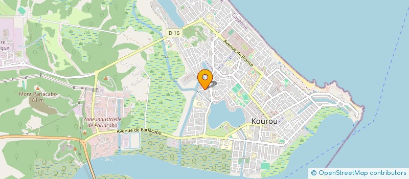 localisation de l'entreprise EWE ASSOCIATION POUR LA PRATIQUE DE LA PIROGUE  KOUROU