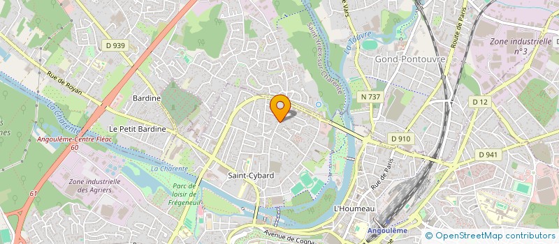 localisation de l'entreprise EWE HOLDING à ANGOULEME