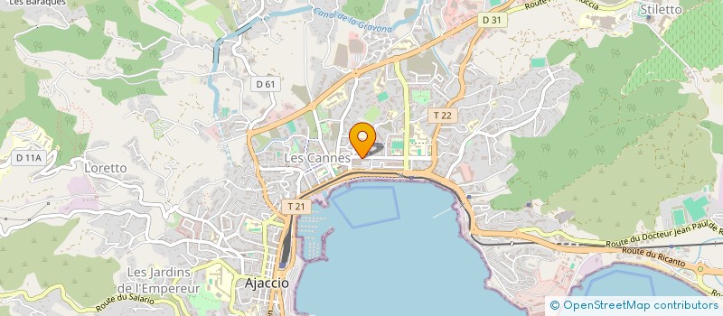 localisation de l'entreprise EWOLLYS à AJACCIO