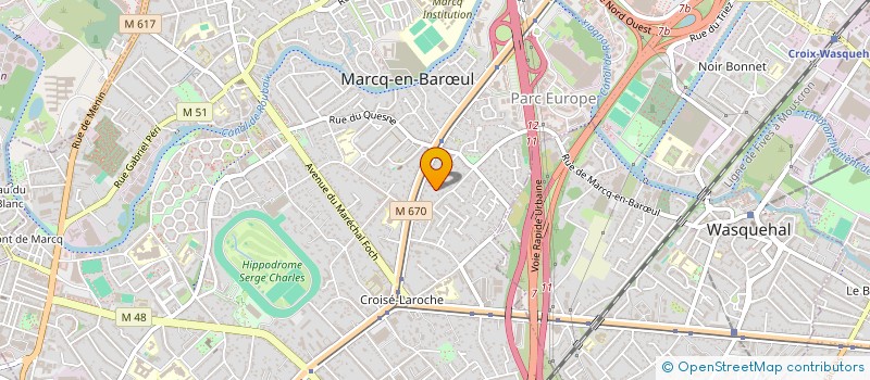 localisation de l'entreprise EWV à MARCQ-EN-BARŒUL
