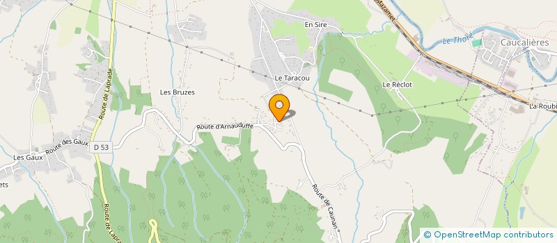 localisation de l'entreprise EX'ACTES  LABRUGUIERE