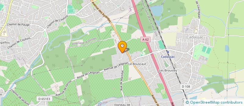 localisation de l'entreprise EX. COM DE LAUNAGUET  CADAUJAC