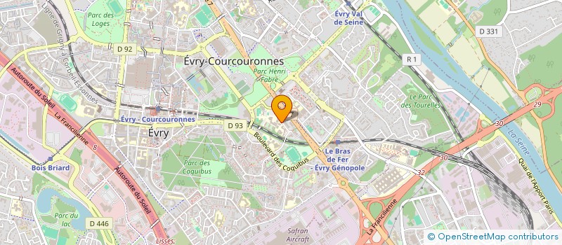 localisation de l'entreprise EX9 à EVRY-COURCOURONNES